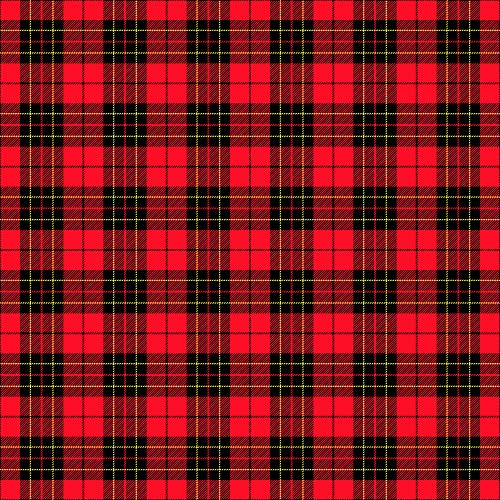 Brodie Red and Black Plaid Pattern Edible Cake Topper