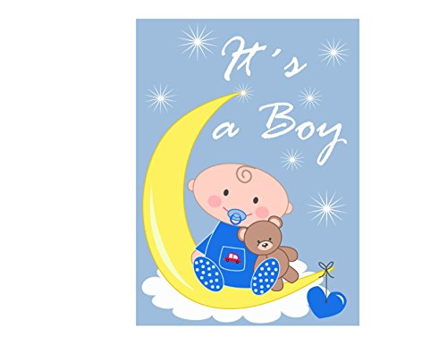 Gender Reveal Its A Boy Edible Icing Image for 1/4 sheet cake