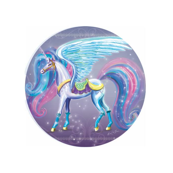 Unicorn Shimmer Dawn Ceramic Car Coaster Set 2.56" (2 Pack)