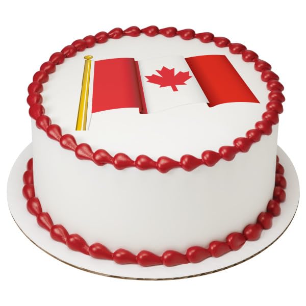 Canadian Flag PhotoCake® Edible Cake Topper Icing Image for 6 inch Round cake or larger