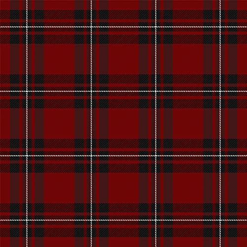 1/4 Sheet MacGregor Scottish Clan Red and Black Plaid Pattern Edible Cake Topper