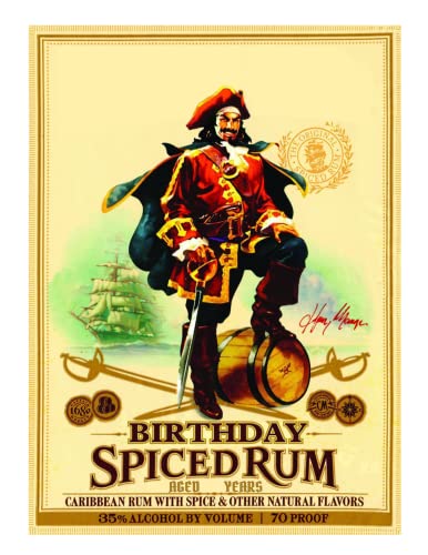 Capt. Morgan Customized Edible Cake or Cupcake Topper fit 1/4 sheet cake or larger
