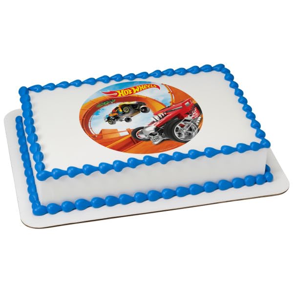 Hot Wheels PhotoCake® Edible Cake Topper Icing Image for 1/4 Sheet cake or larger