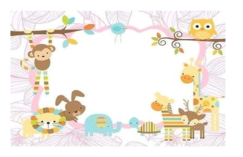 Jungle Animals Birthday Party or Baby Shower Edible Icing Image Frosting Cake Topper (1/4 Sheet)