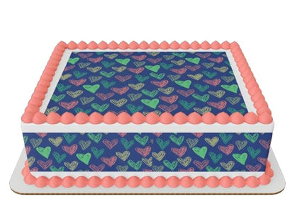 Crafty Hearts Edible Icing Sheets- Assorted Image Cake Toppers-Frosting Sheets- Cookies- Cupcake Toppers