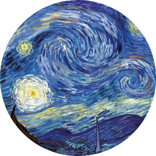 Starry Night Van Gogh Ceramic Car Coaster Set 2.56" (2 Pack)