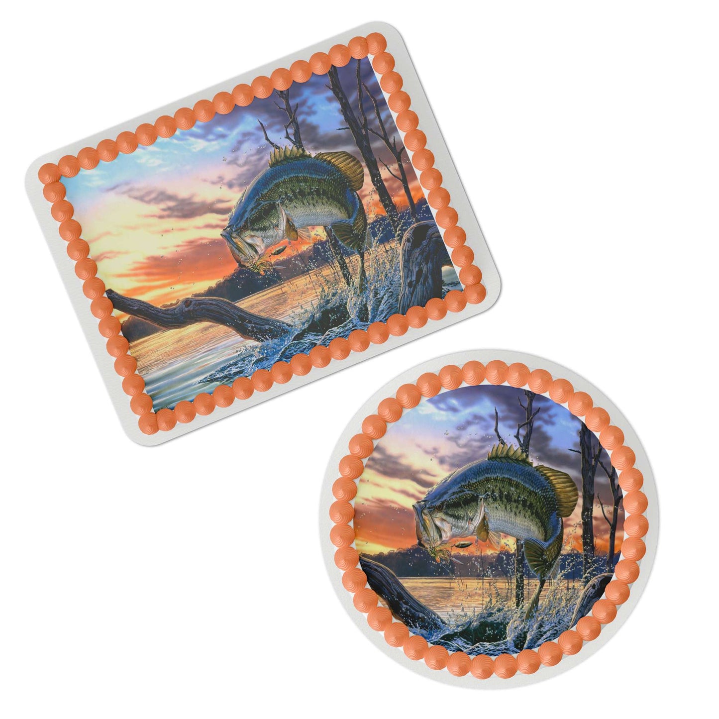 Bass Fish Edible Cake Topper