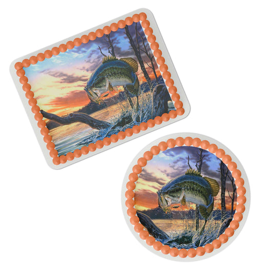 Bass Fish Edible Cake Topper