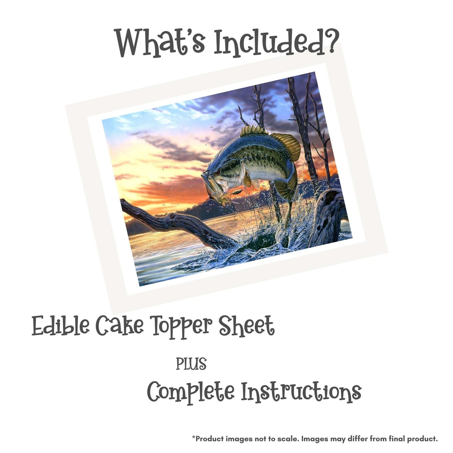 Bass Fish Edible Cake Topper