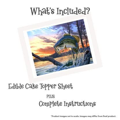 Bass Fish Edible Cake Topper