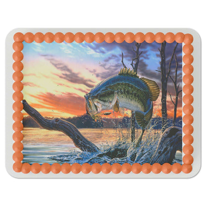 Bass Fish Edible Cake Topper