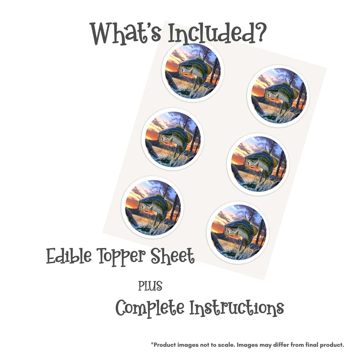 Bass Fish Edible Cake Topper