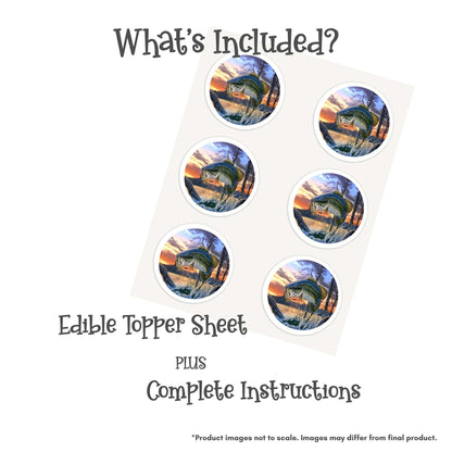 Bass Fish Edible Cake Topper