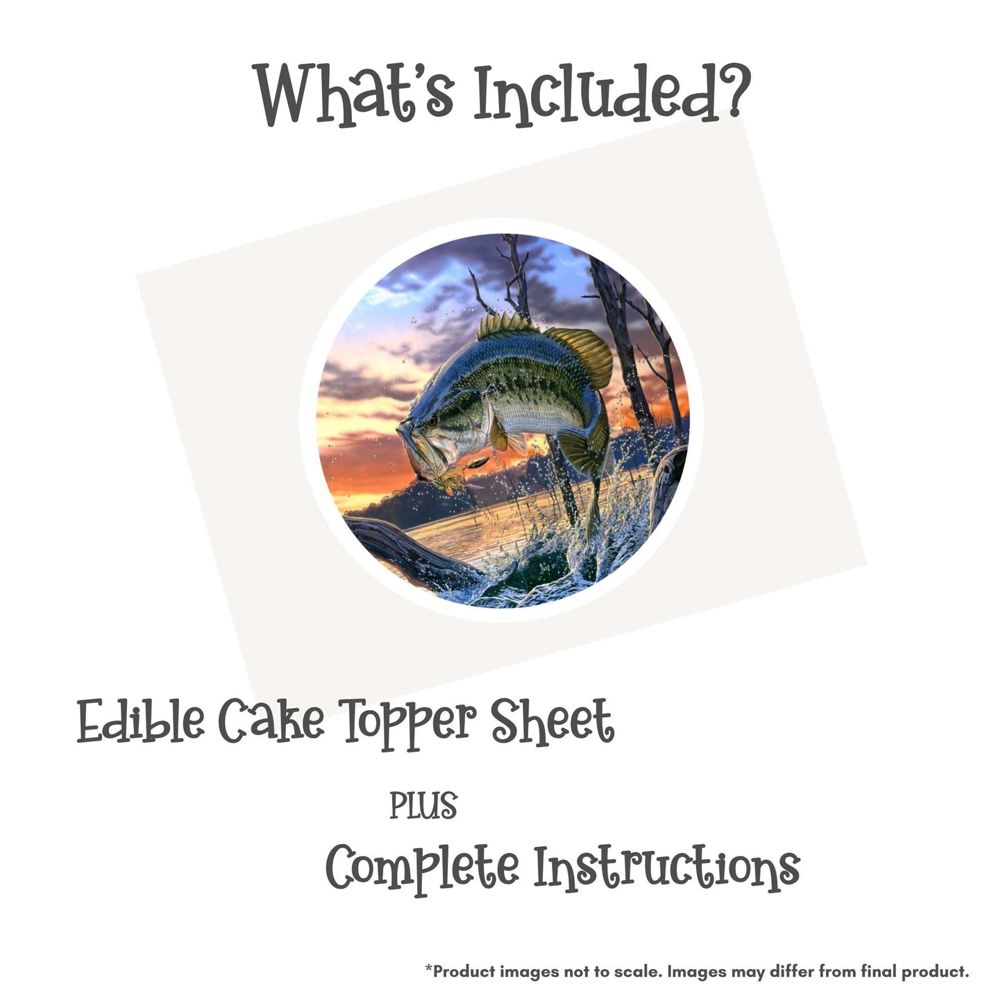 Bass Fish Edible Cake Topper