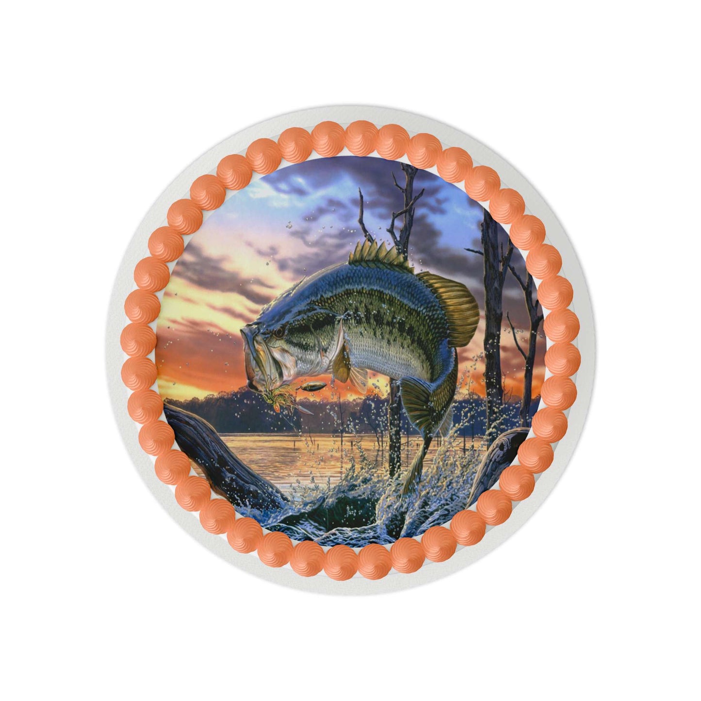 Bass Fish Edible Cake Topper