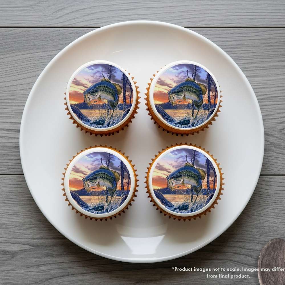 Bass Fish Edible Cake Topper