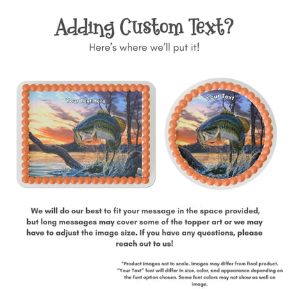 Bass Fish Edible Cake Topper