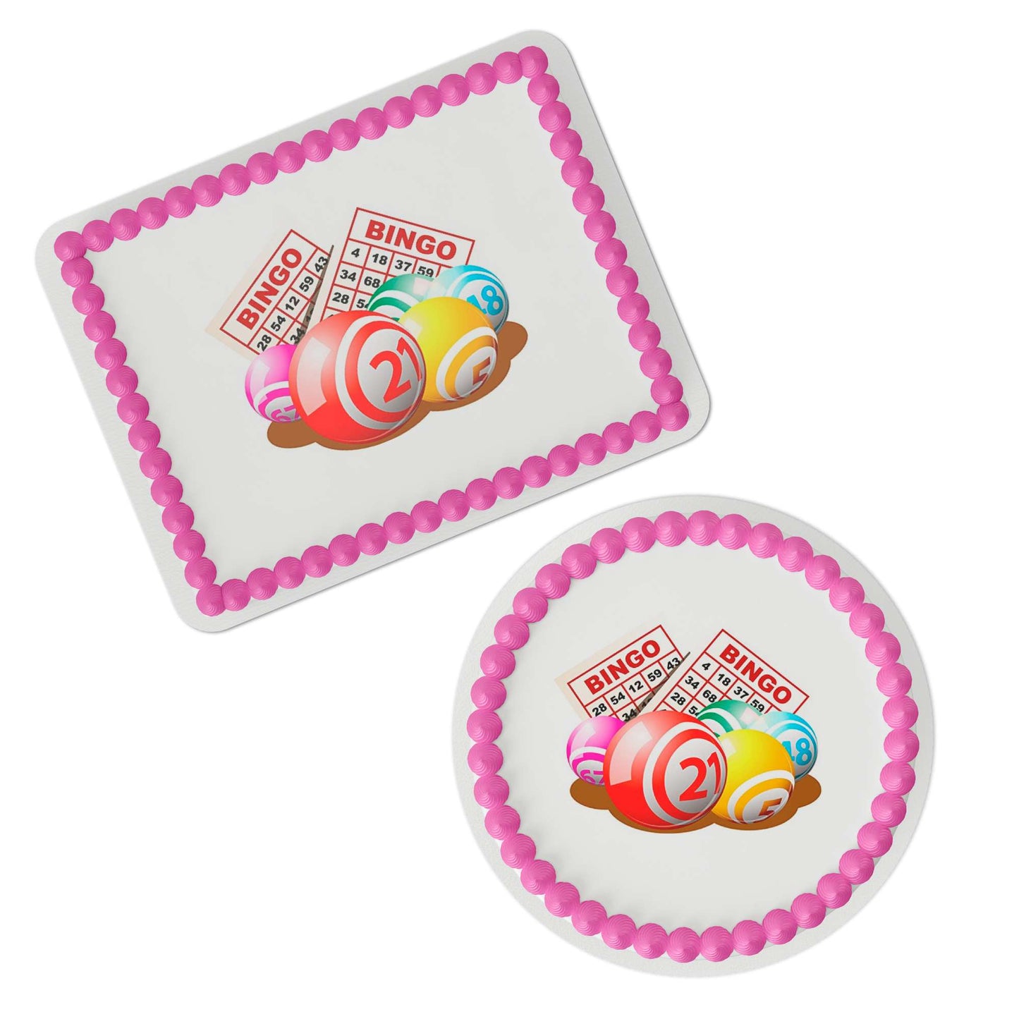 Bingo Balls Edible Cake Topper