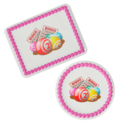 Bingo Balls Edible Cake Topper