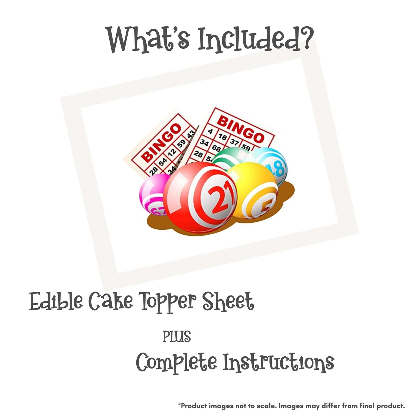 Bingo Balls Edible Cake Topper