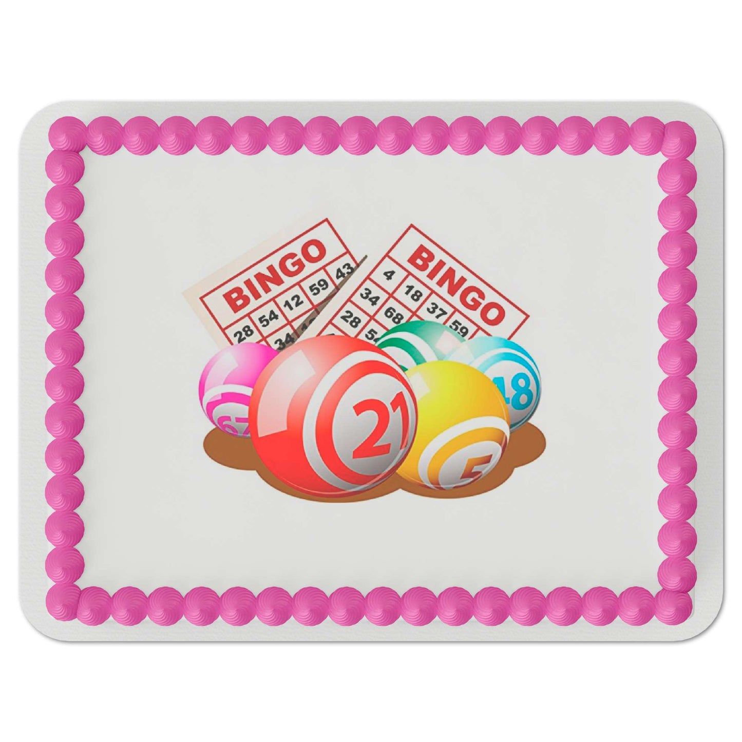 Bingo Balls Edible Cake Topper