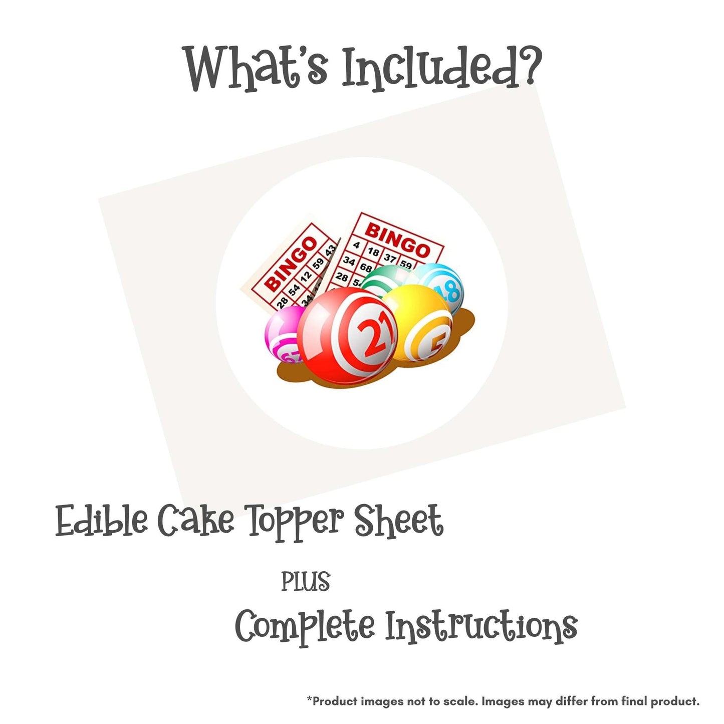 Bingo Balls Edible Cake Topper