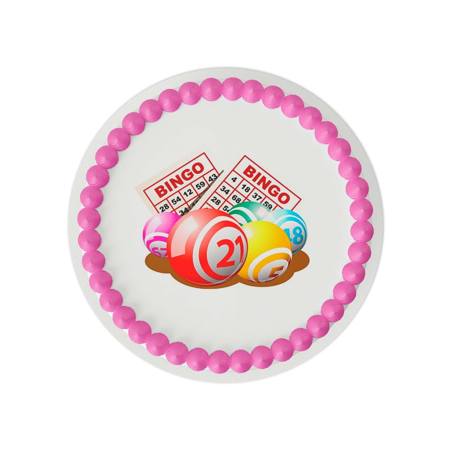 Bingo Balls Edible Cake Topper