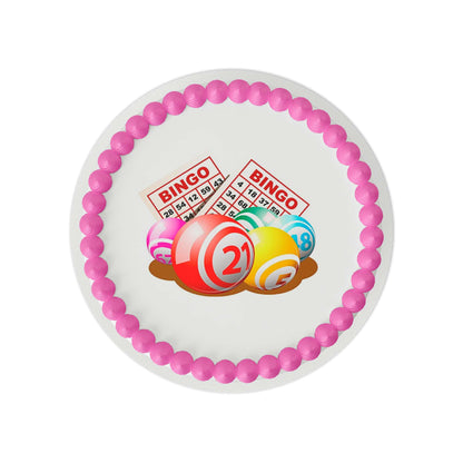 Bingo Balls Edible Cake Topper
