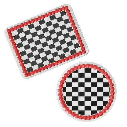 Checkerboard Edible Cake Topper