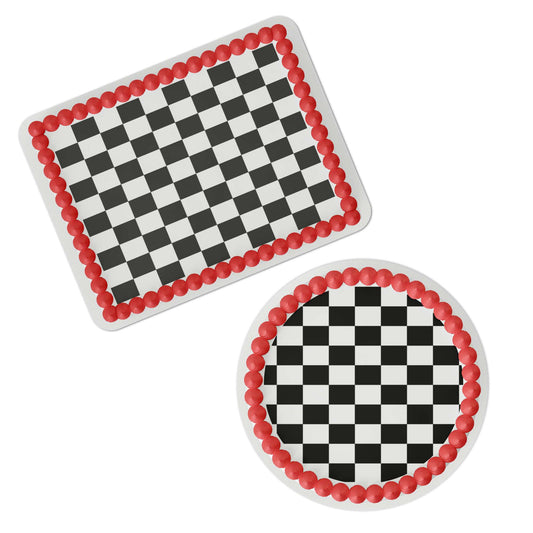 Checkerboard Edible Cake Topper