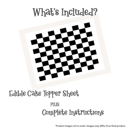 Checkerboard Edible Cake Topper