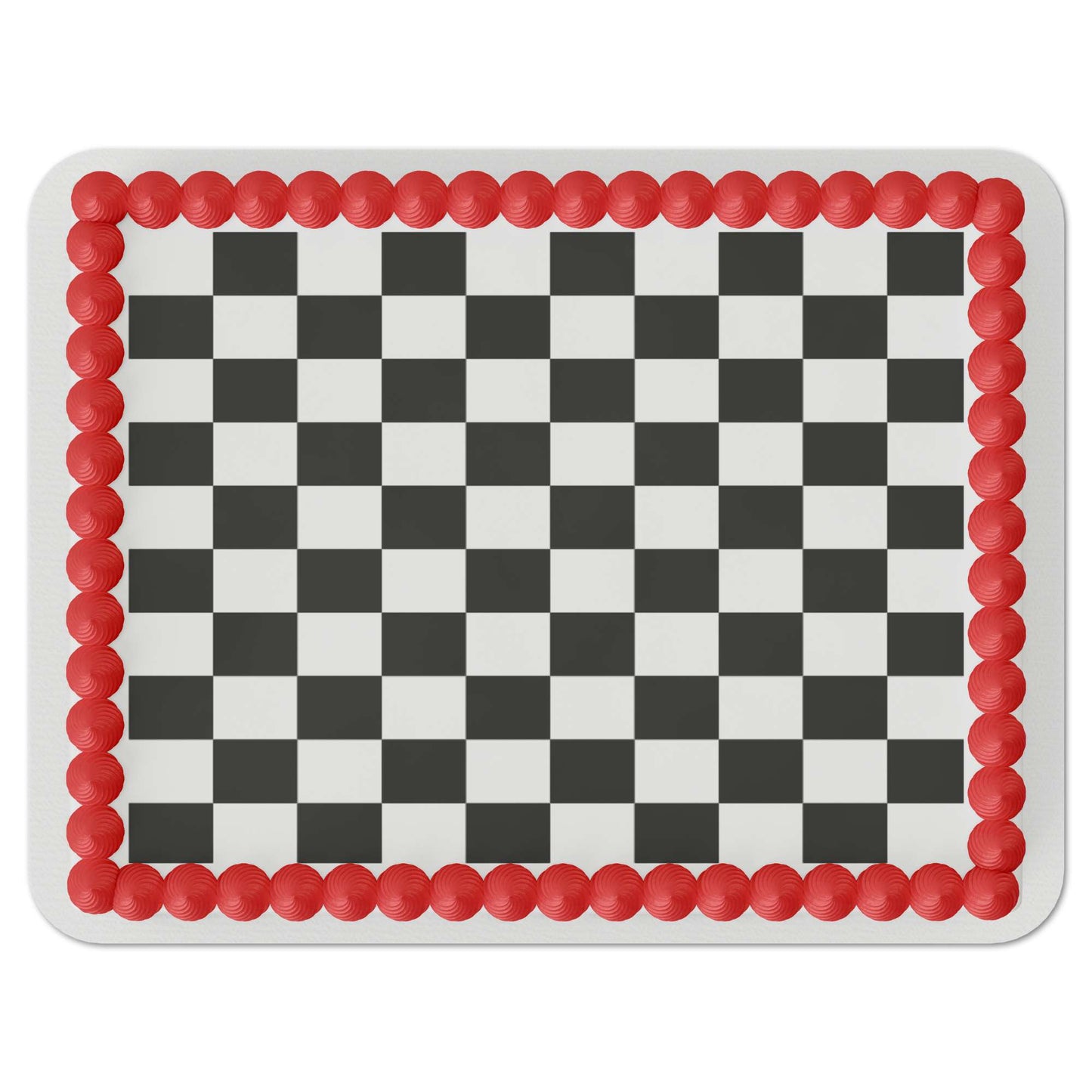 Checkerboard Edible Cake Topper