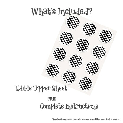 Checkerboard Edible Cake Topper