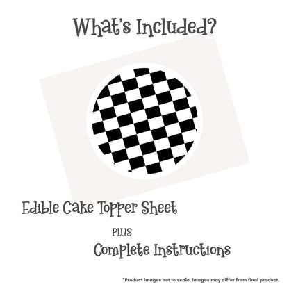 Checkerboard Edible Cake Topper
