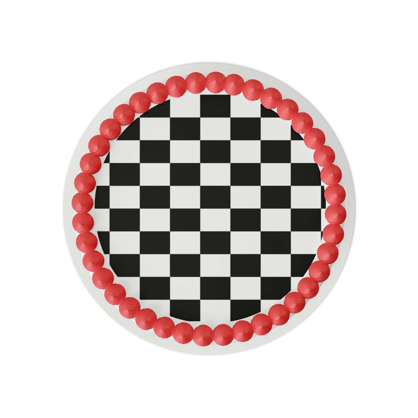 Checkerboard Edible Cake Topper