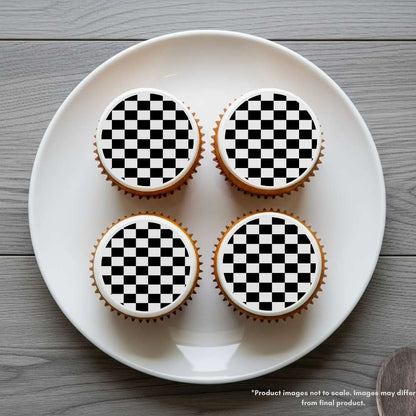 Checkerboard Edible Cake Topper