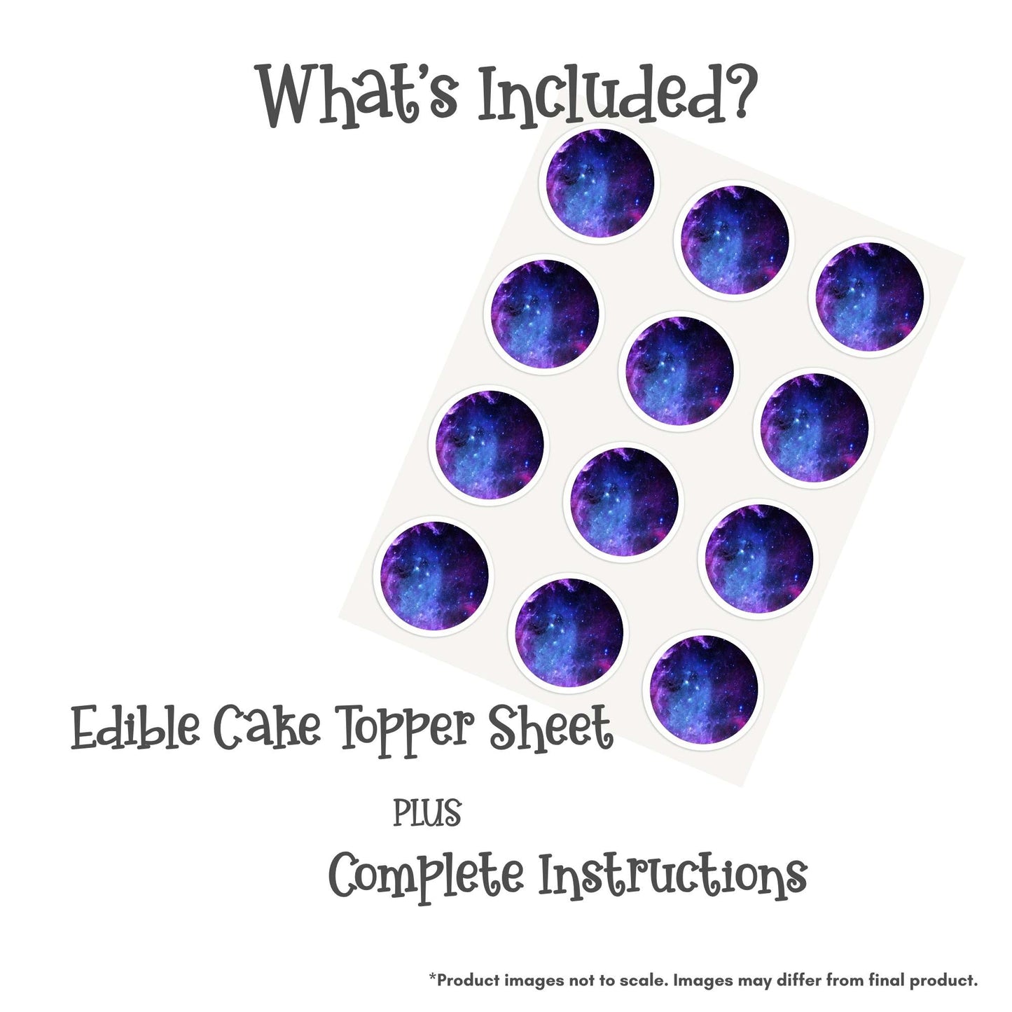 Galaxy Edible Cake Topper