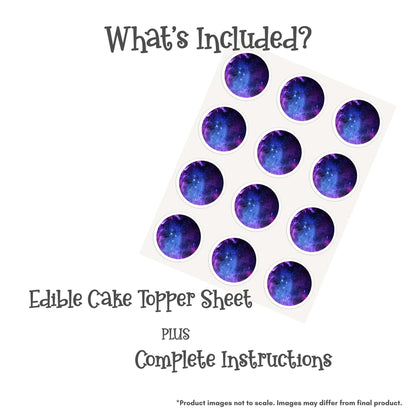 Galaxy Edible Cake Topper