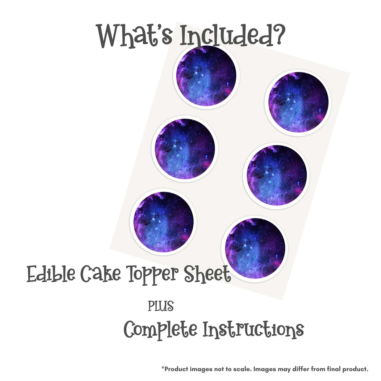 Galaxy Edible Cake Topper