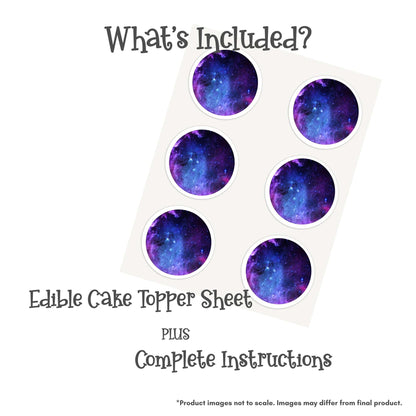 Galaxy Edible Cake Topper
