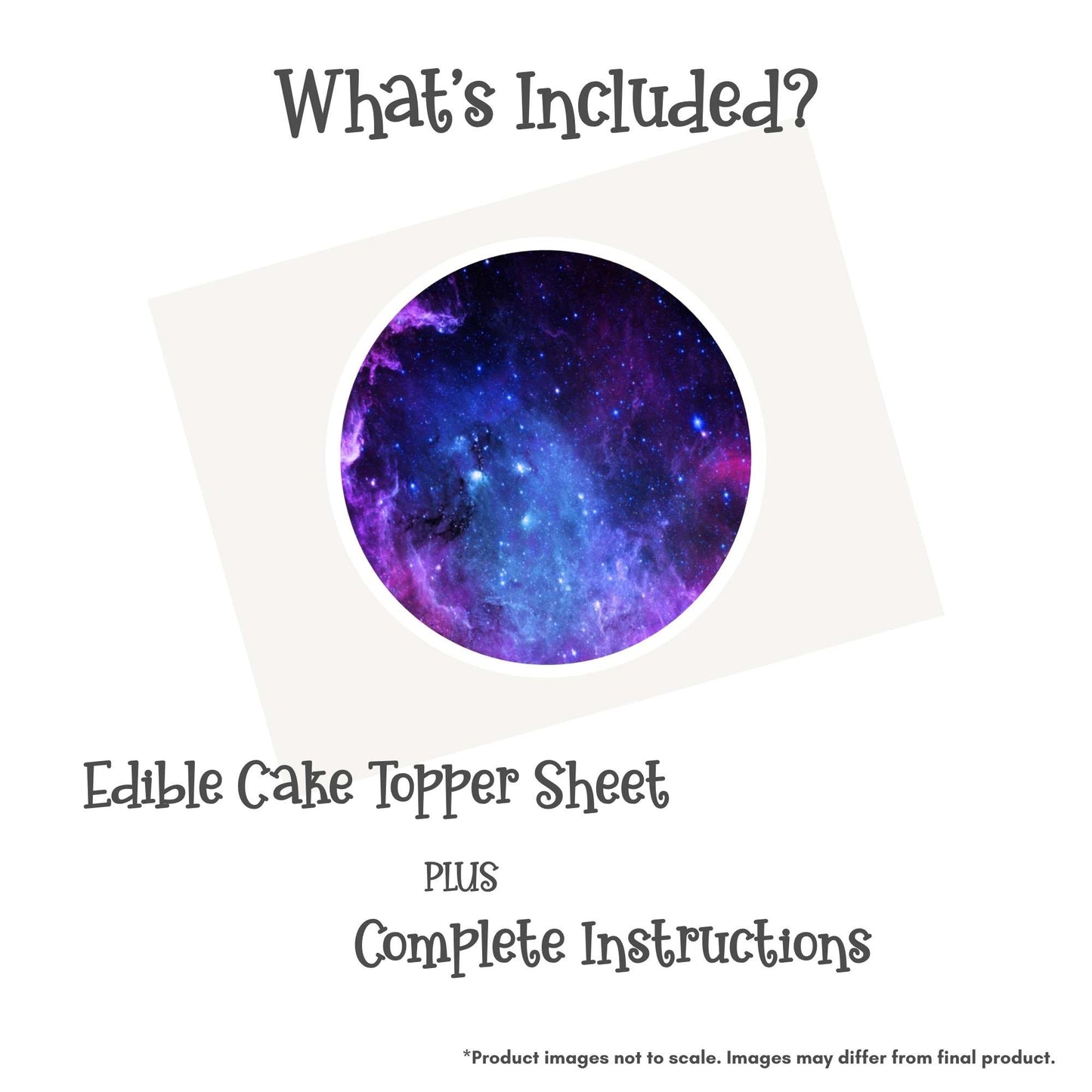 Galaxy Edible Cake Topper