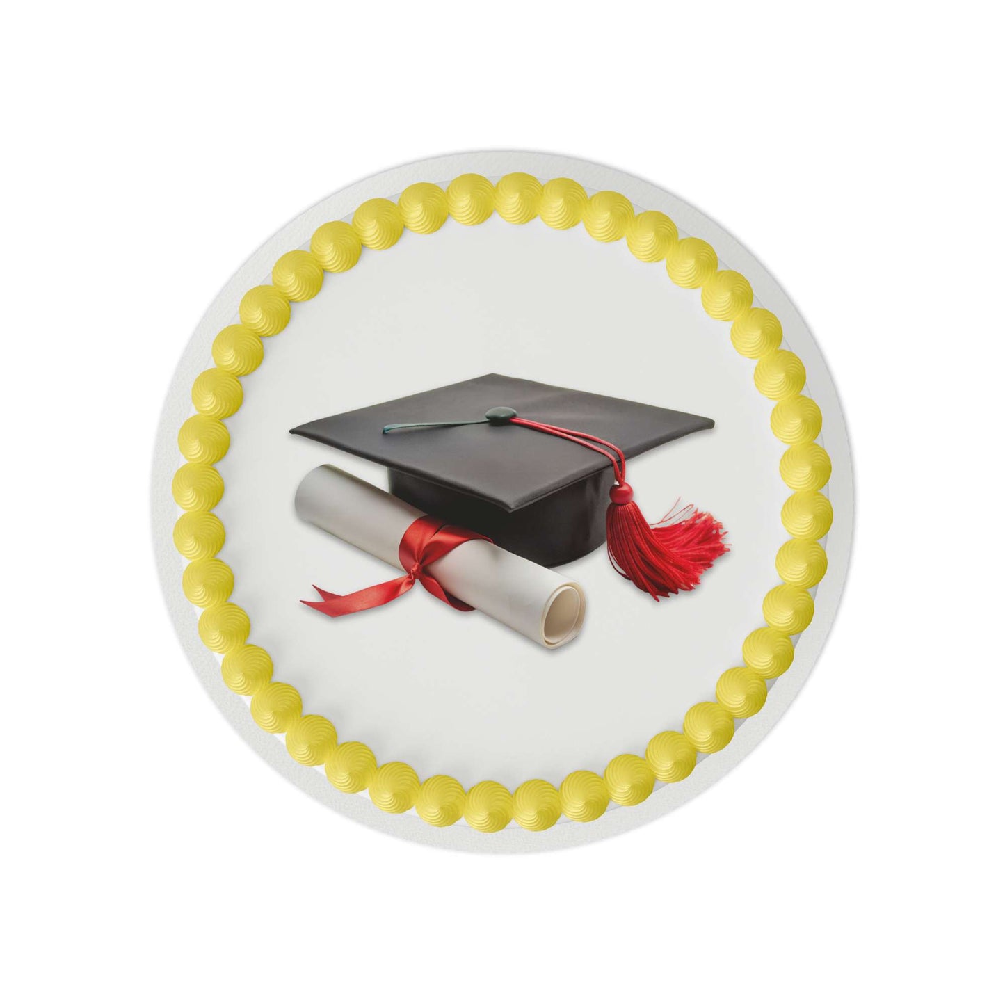 Graduation Cap and Scroll Edible Cake Topper