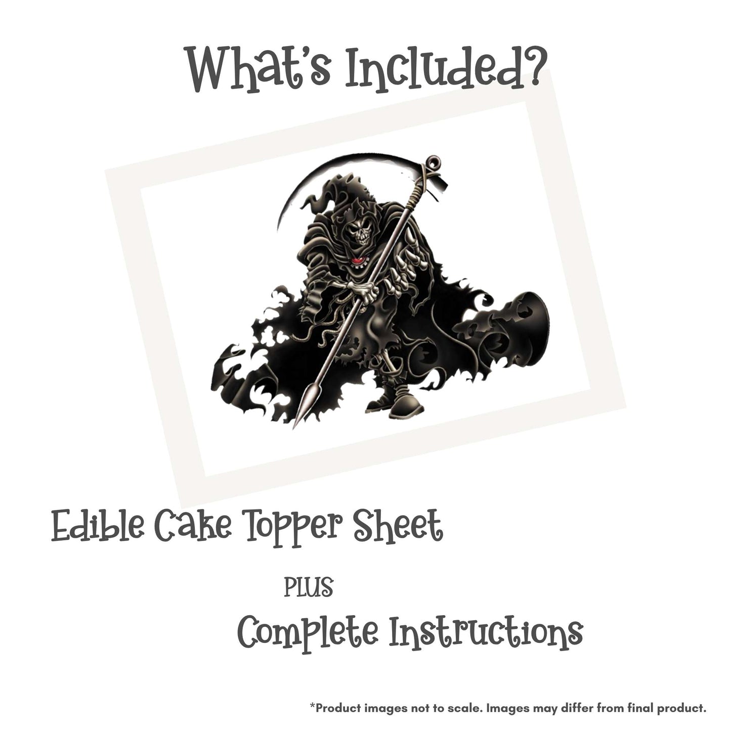 Grim Reaper Edible Cake Topper