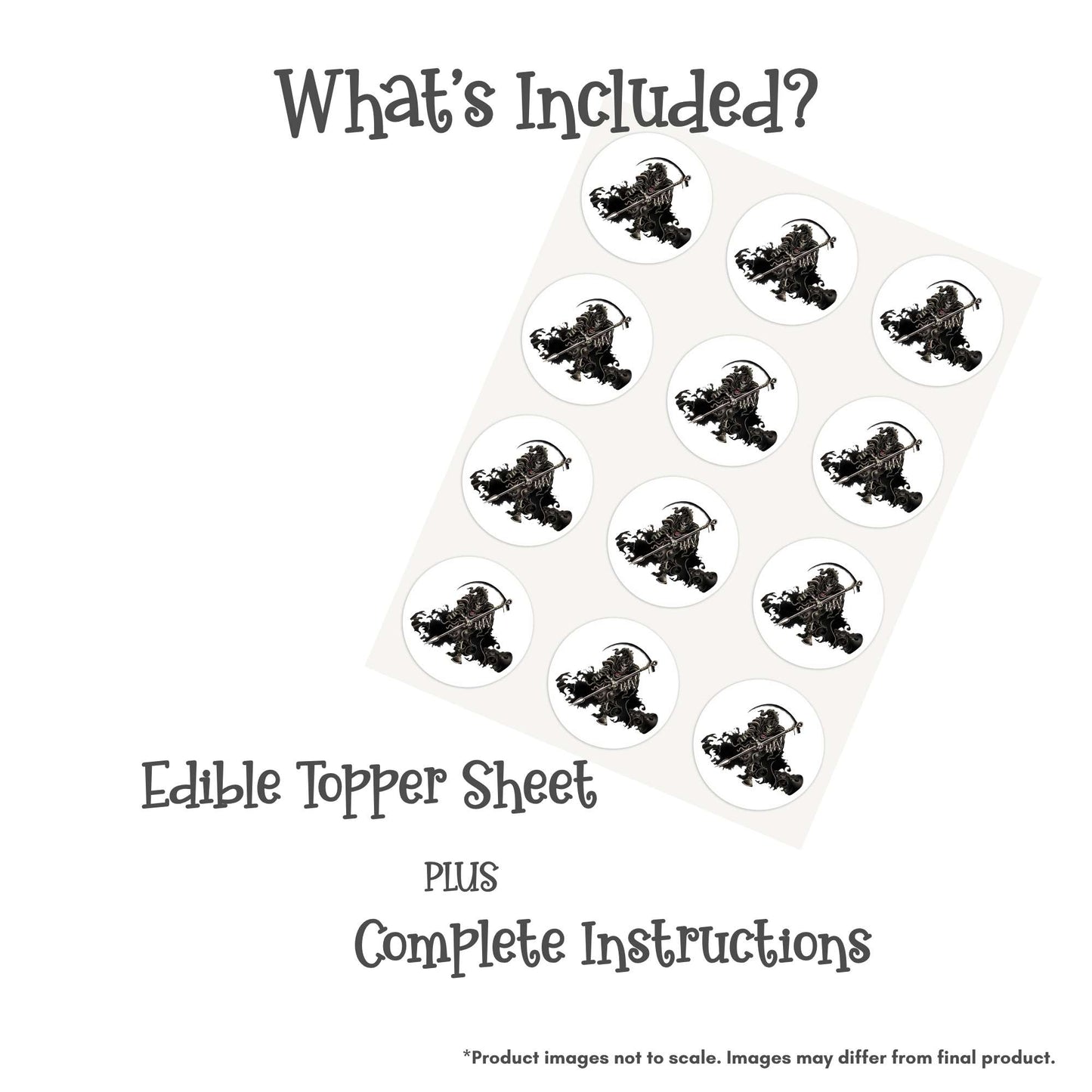 Grim Reaper Edible Cake Topper