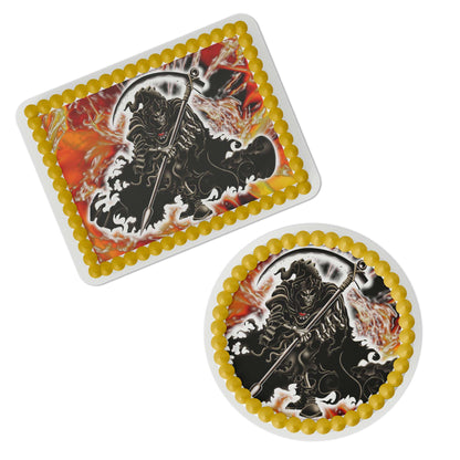 Grim Reaper with Molten Background Edible Cake Topper