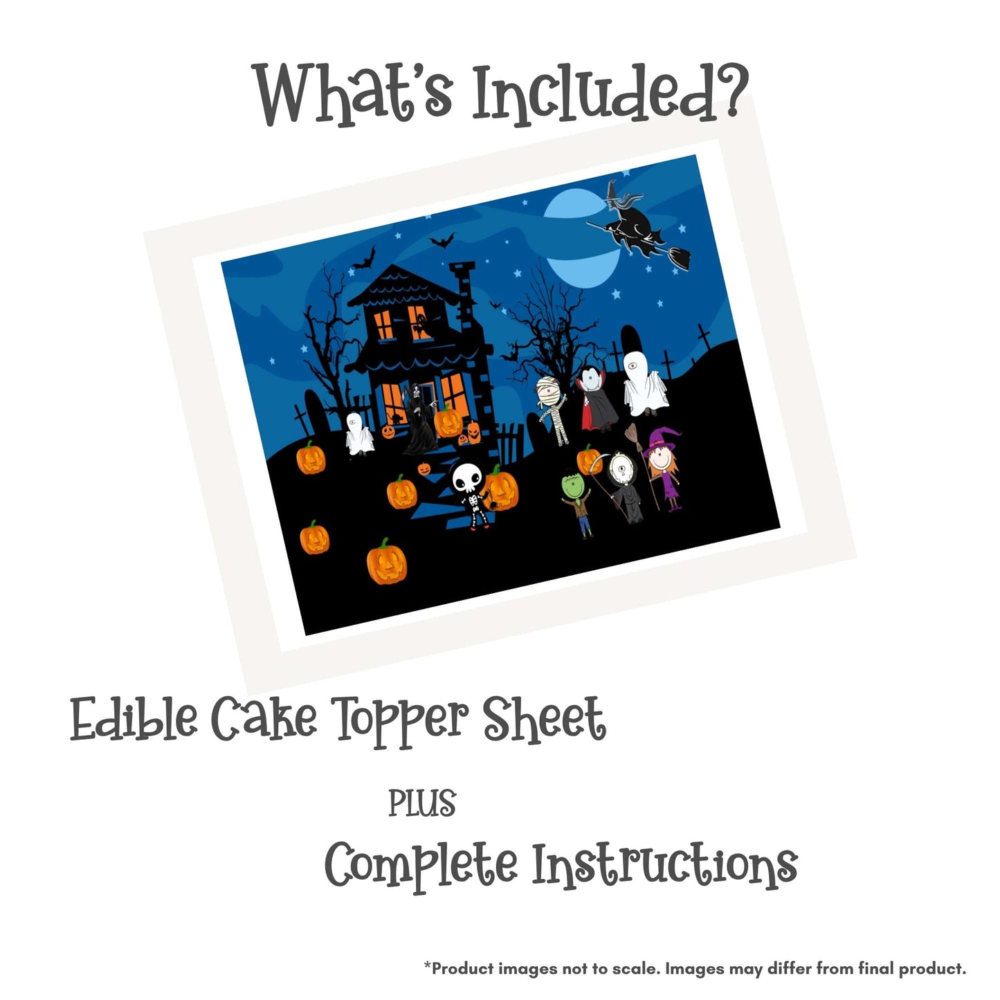 Halloween Haunted Monsters Edible Cake Topper