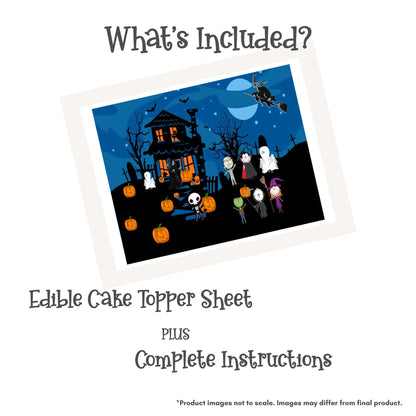 Halloween Haunted Monsters Edible Cake Topper