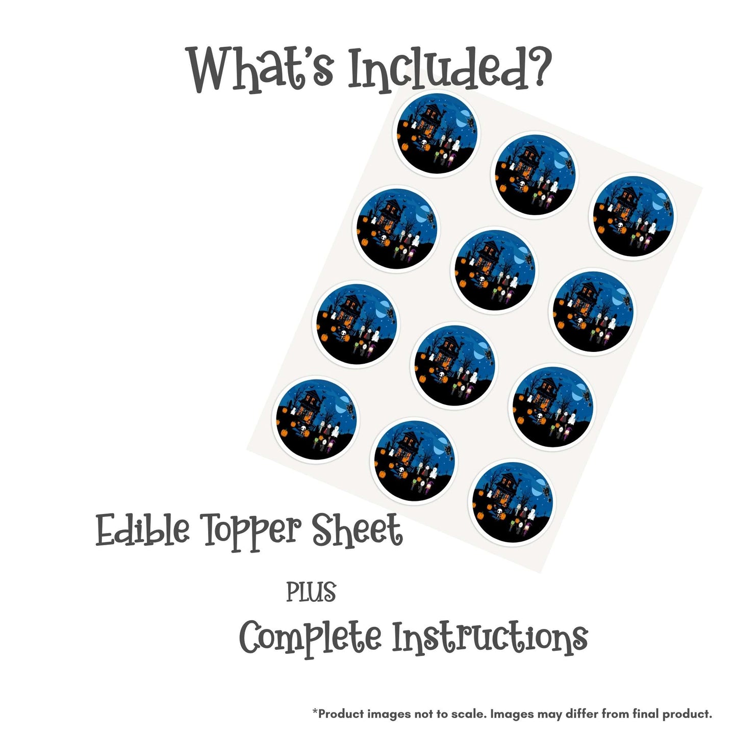 Halloween Haunted Monsters Edible Cake Topper