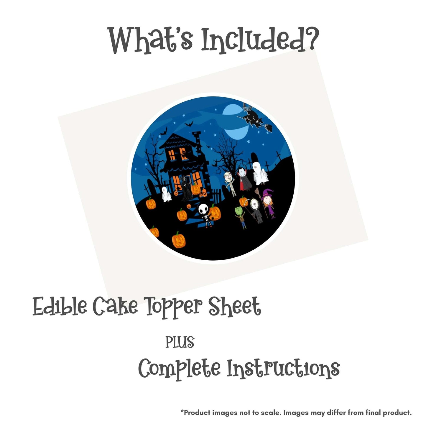 Halloween Haunted Monsters Edible Cake Topper