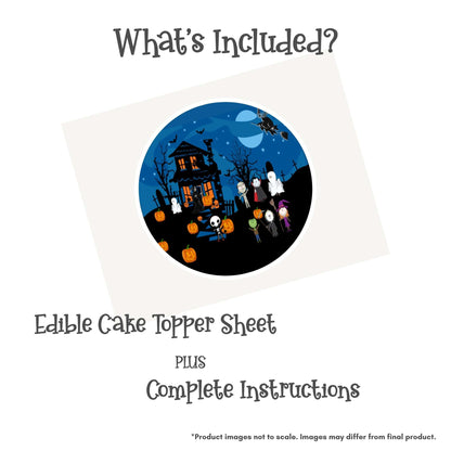 Halloween Haunted Monsters Edible Cake Topper